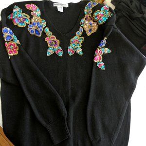 Vintage Victoria Harbor Sequin Sweater Sz M